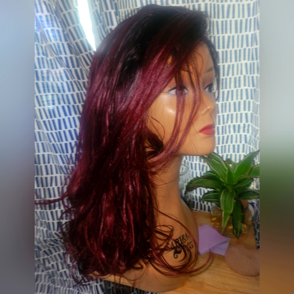 Beautiful ruby red human hair blend